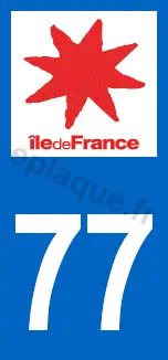 Logo plaque Île-de-France 77