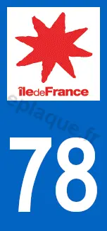 Logo plaque Île-de-France 78