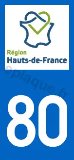 Logo plaque Hauts-de-France 80