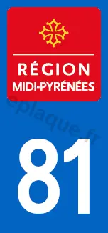 Logo plaque Midi-Pyrénées 81
