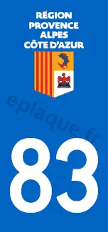 Logo plaque Provence-Alpes-Côte-d'Azur 83