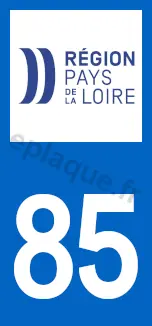 Logo plaque Pays de la Loire 85