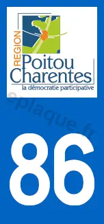 Logo plaque Poitou-Charentes 86
