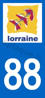 Logo plaque Lorraine 88