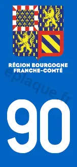 Logo plaque Bourgogne-Franche-Comté 90