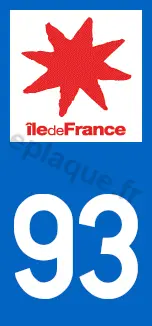 Logo plaque Île-de-France 93