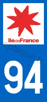 Logo plaque Île-de-France 94