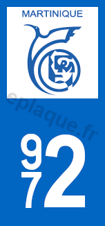 Logo plaque Martinique 972