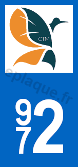 Logo plaque Martinique 972