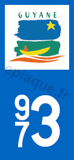 Logo plaque Guyane 973