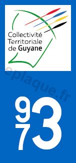 Logo plaque Guyane 973
