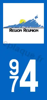 Logo plaque La Réunion 974