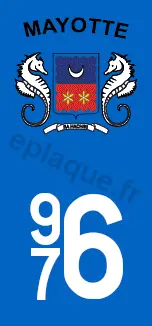 Logo plaque Mayotte 976