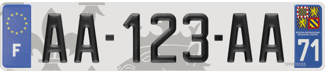 Plaque immatriculation luxe