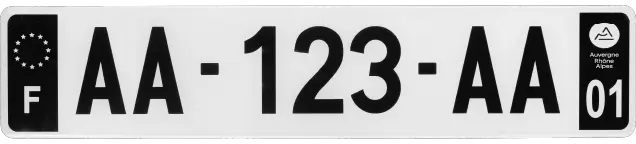 Plaque noire non homologuée