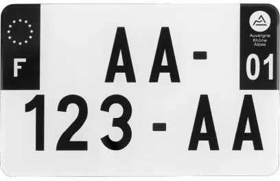 Plaque moto noire non homologuée