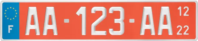 Plaque immatriculation transit