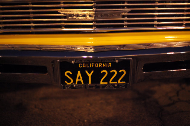 Plaque vintage californienne