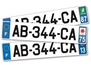 Plaques immatriculation plexiglass plexi voiture 4x4 département logo Auvergne 