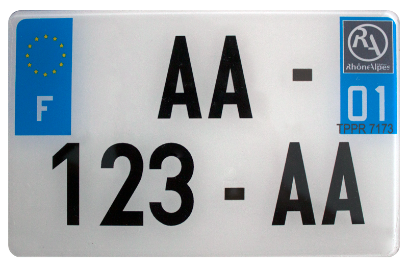 Plaque Immatriculation Moto 21x14.5 cm (100% Homologuée)