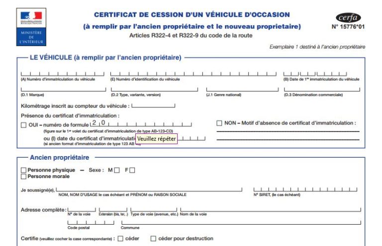 Certificat De Cession Pour 2 Acheteurs Comment Proc der
